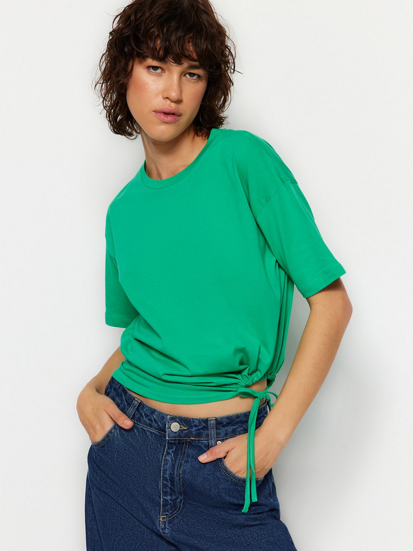 Футболка Trendyol модель TWOSS23TS00244/Yesil Фото