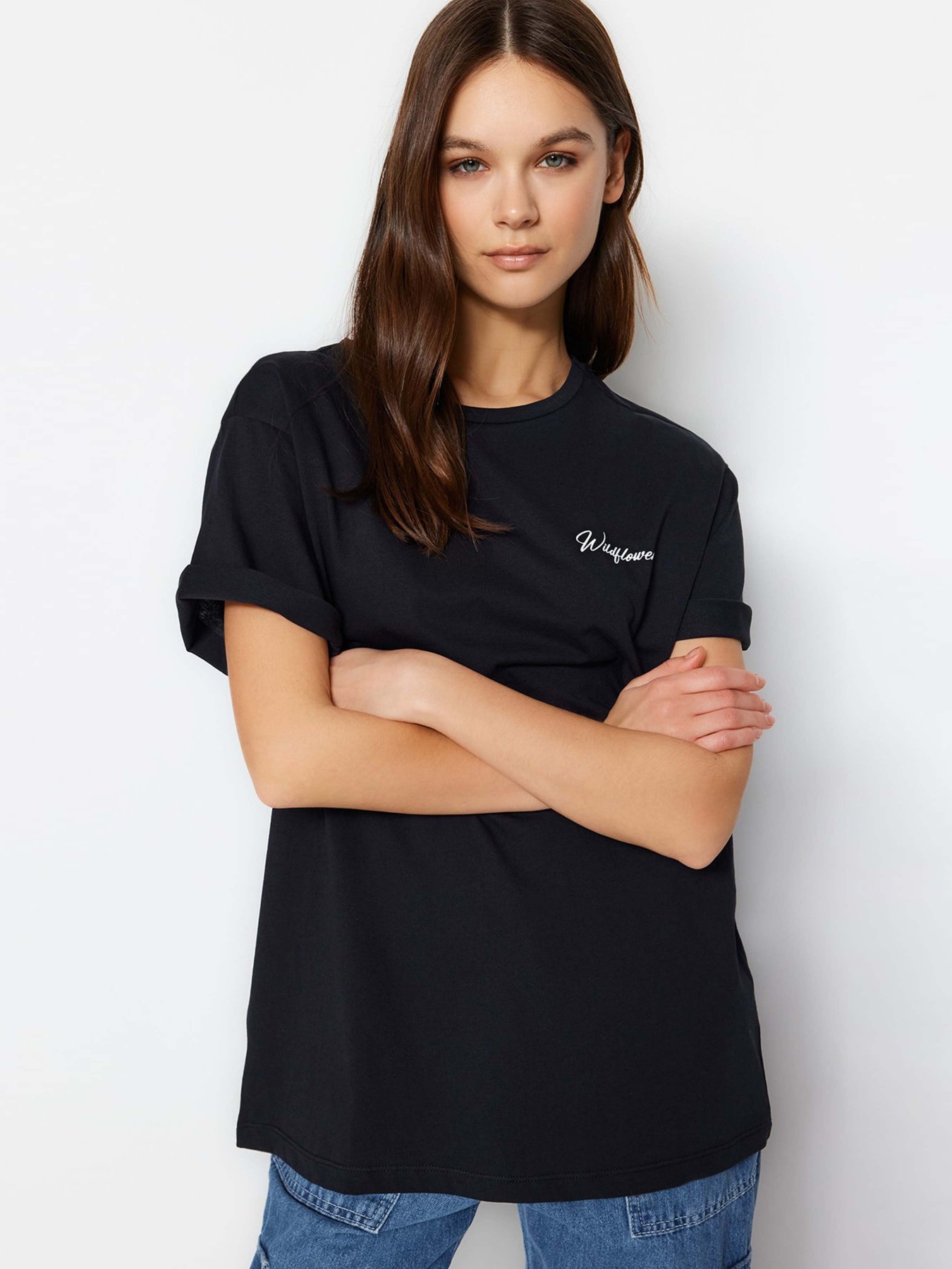 Футболка Trendyol модель TWOSS23TS00324/Lacivert Фото