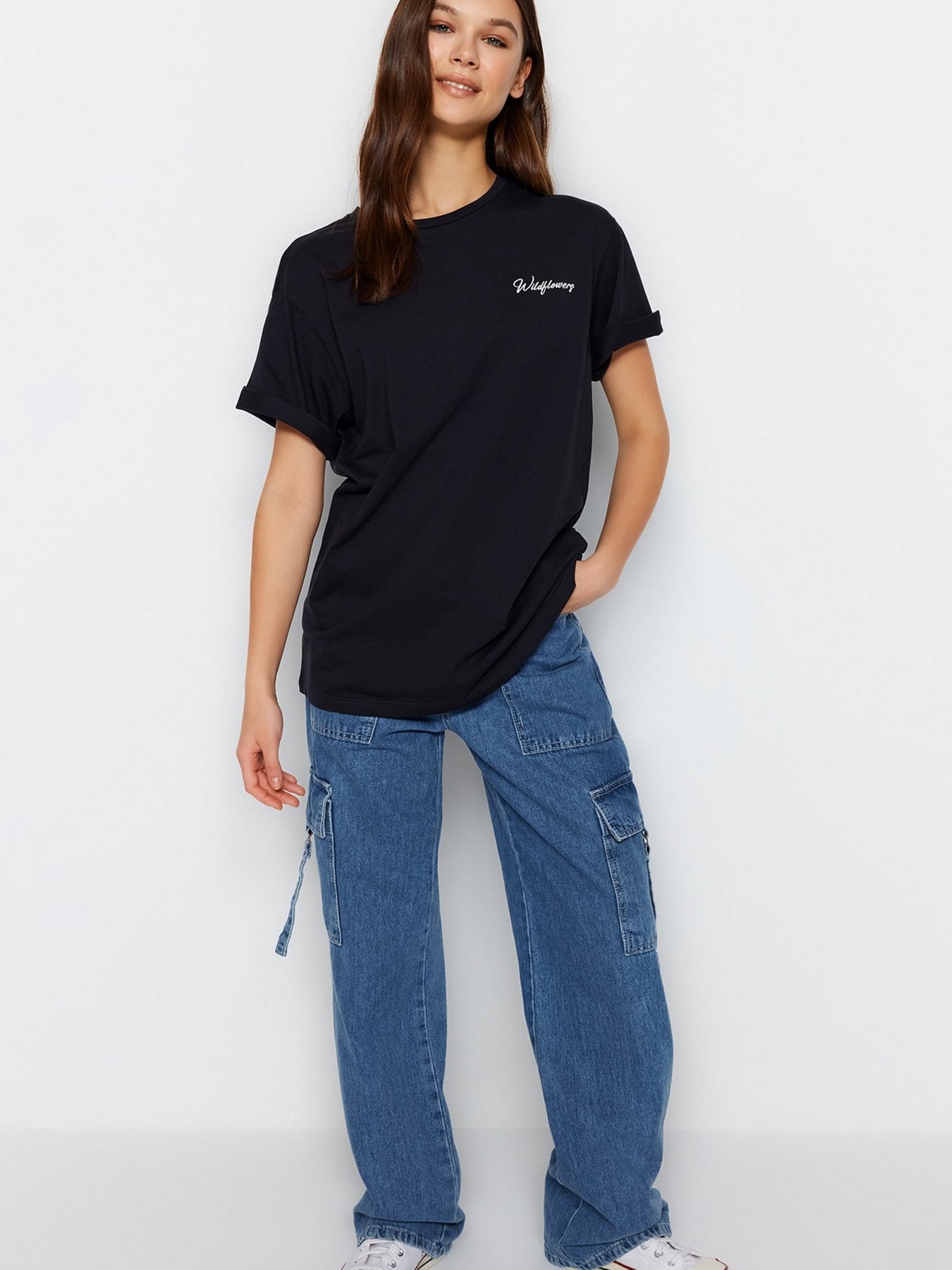 Футболка Trendyol модель TWOSS23TS00324/Lacivert Фото