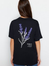 Футболка Trendyol модель TWOSS23TS00324/Lacivert Фото