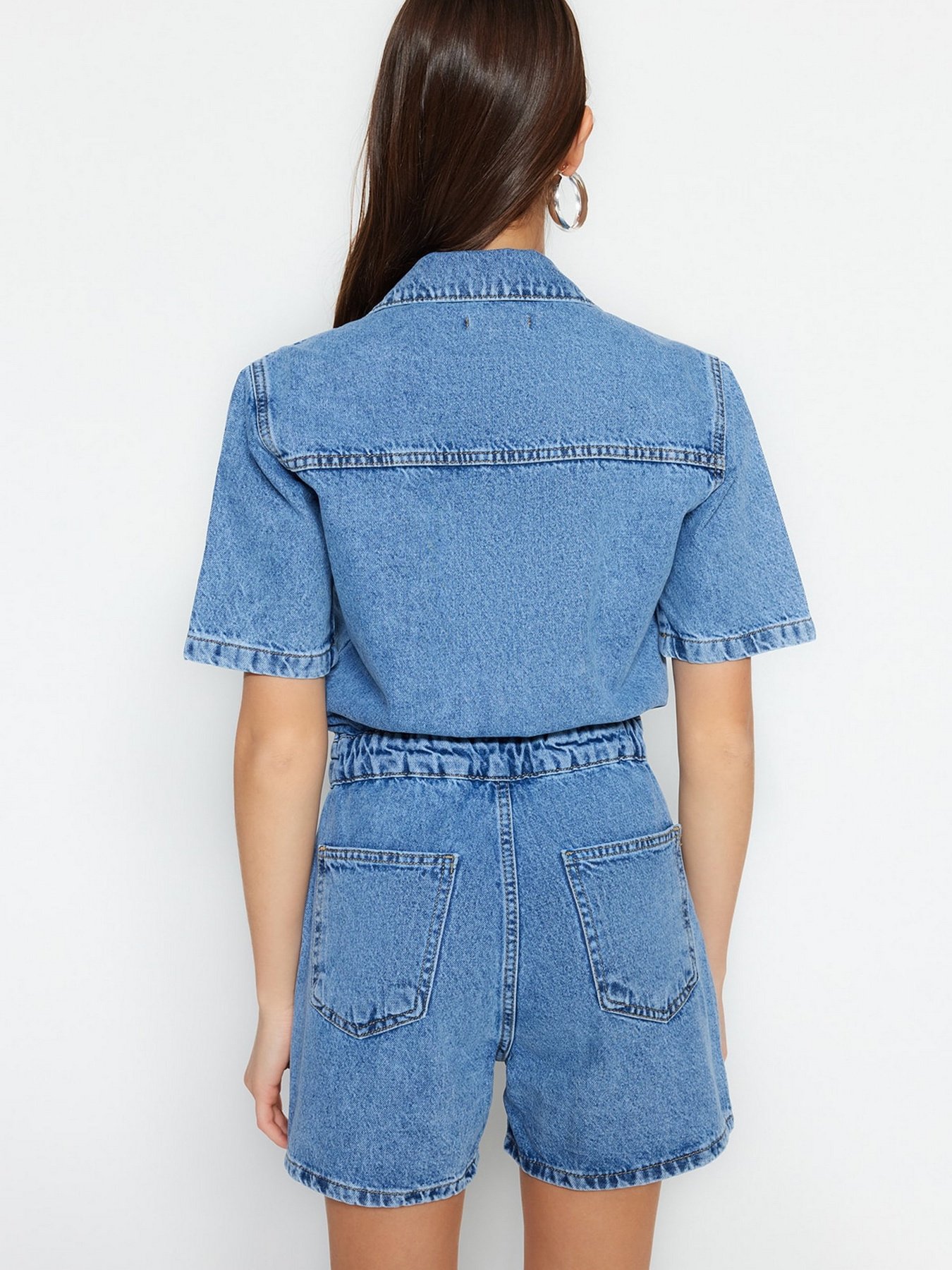 Джинсовый комбинезон Trendyol модель TWOSS23TU00152/Mavi Фото