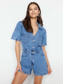 Джинсовый комбинезон Trendyol модель TWOSS23TU00152/Mavi Фото