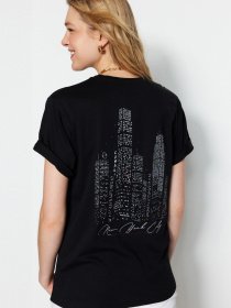 Футболка Trendyol модель TWOSS23TS00148/Siyah Фото