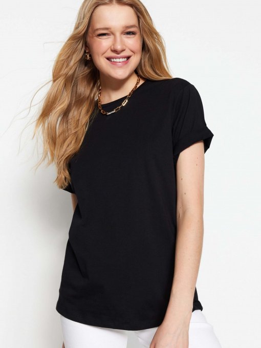 Футболка Trendyol модель TWOSS23TS00148/Siyah Фото
