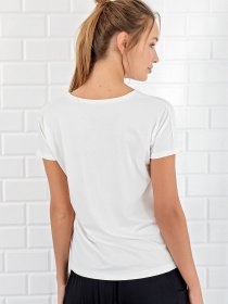 Футболка Trend Alacati Stili модель ALC-1045-AEcru Фото