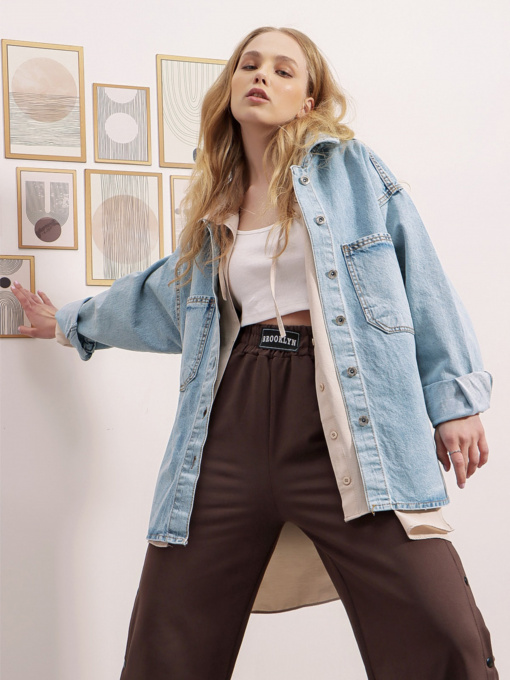 Джинсова куртка Trend Alacati Stili модель ALC-X8152BUZ MAVİ Фото