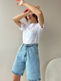 Джинсові шорти Trend Alacati Stili модель ALC-X8174ACIK MAVİ Фото