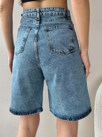 Шорты джинсовые Trend Alacati Stili модель ALC-X8174KOYU MAVİ Фото