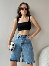 Шорты джинсовые Trend Alacati Stili модель ALC-X8174KOYU MAVİ Фото