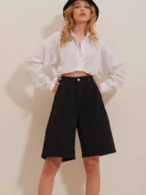 Джинсові шорти Trend Alacati Stili модель ALC-X8174SİYAH Джинсові шорти Trend Alacati Stili модель ALC-X8174SİYAH Фото