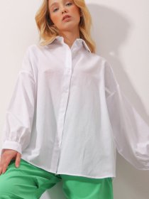 Блуза Trend Alacati Stili модель ALC-X9526KAR BEYAZ Фото