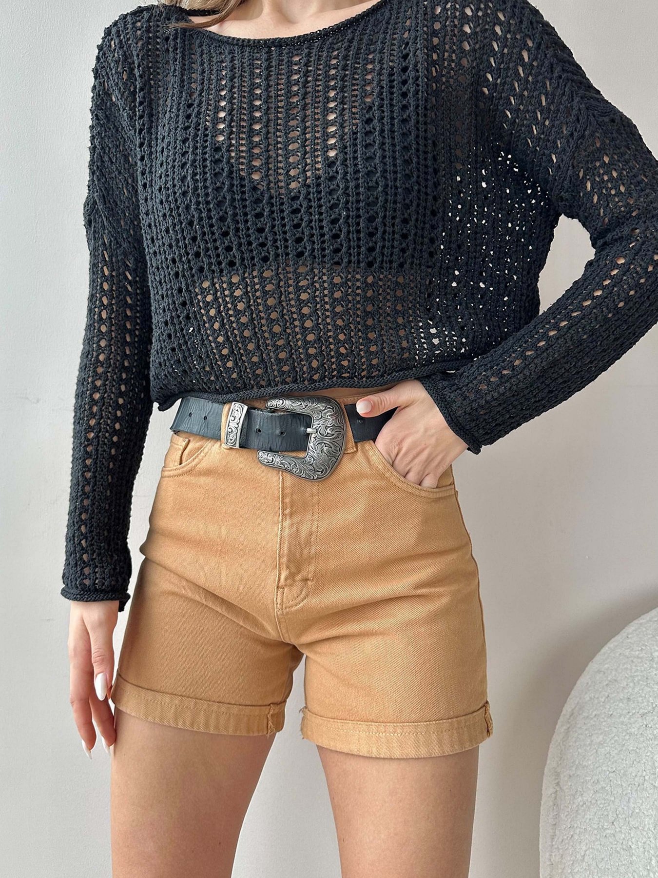 Блуза Trend Alacati Stili модель ALC-X9960SİYAH Фото