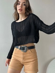 Блуза Trend Alacati Stili модель ALC-X9960SİYAH Фото