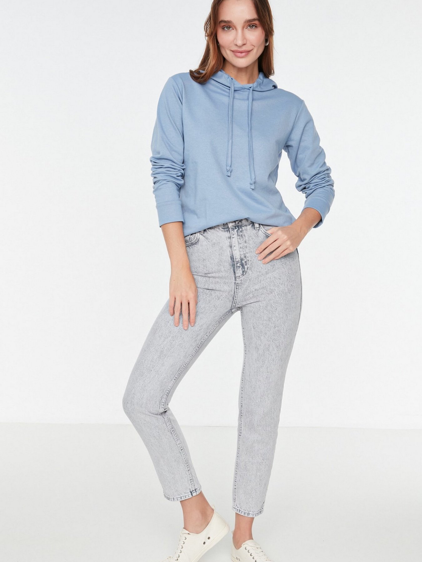 Худи Trendyol модель TWOAW20SW0059/Acık Mavi Фото