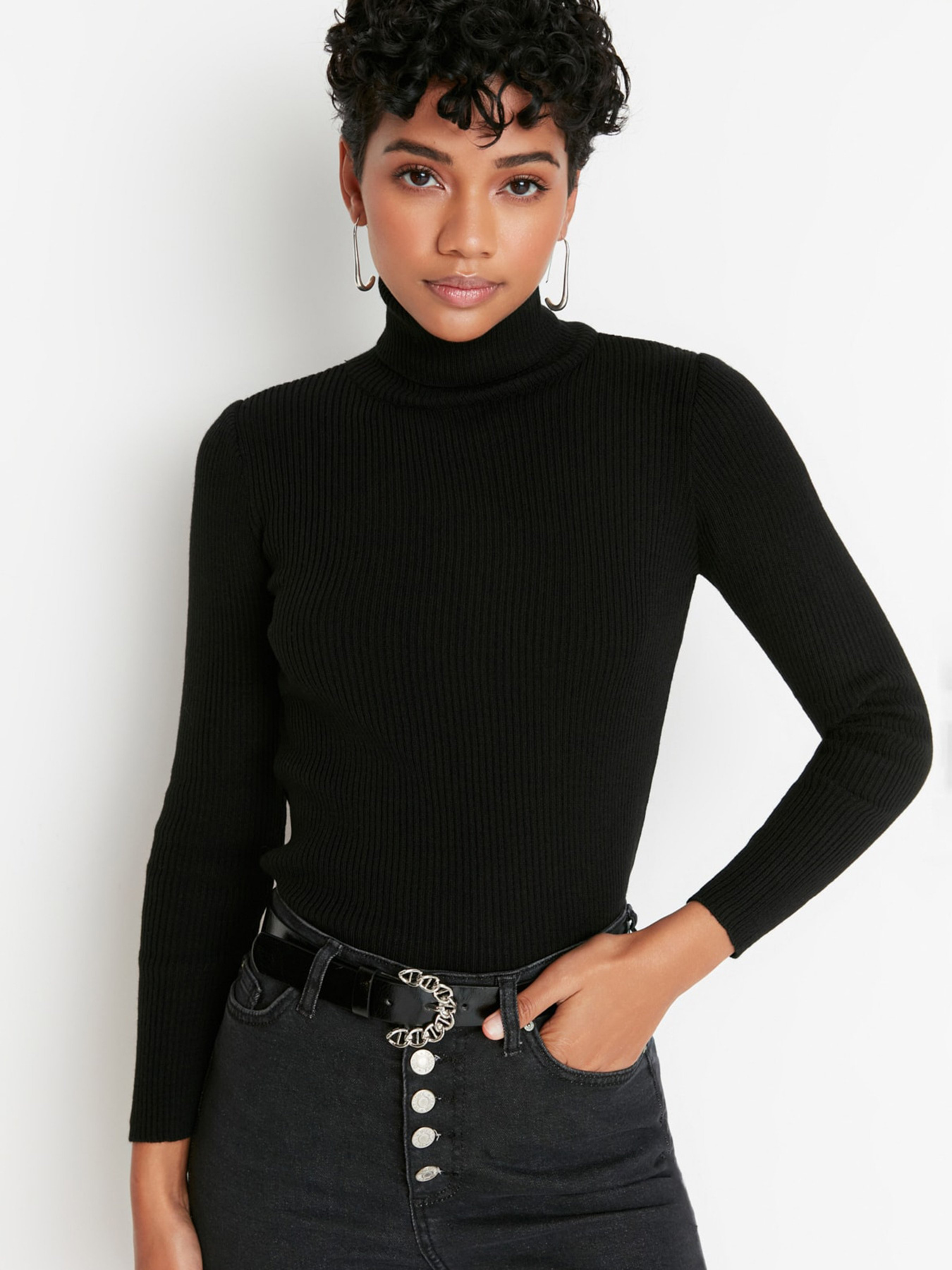 Водолазка Trendyol модель TWOAW21KZ1279/Siyah Фото