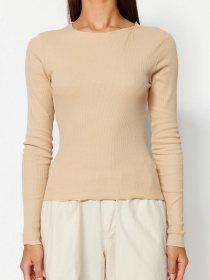 Лонгслив Trendyol модель TWOAW24BZ00066/Bej Фото