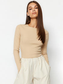 Лонгслів Trendyol модель TWOAW24BZ00066/Bej Фото