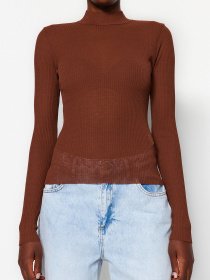 Водолазка Trendyol модель TWOAW24BZ00077/Kahverengi Фото