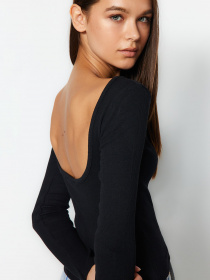 Лонгслив Trendyol модель TWOAW24BZ00105/Siyah Фото