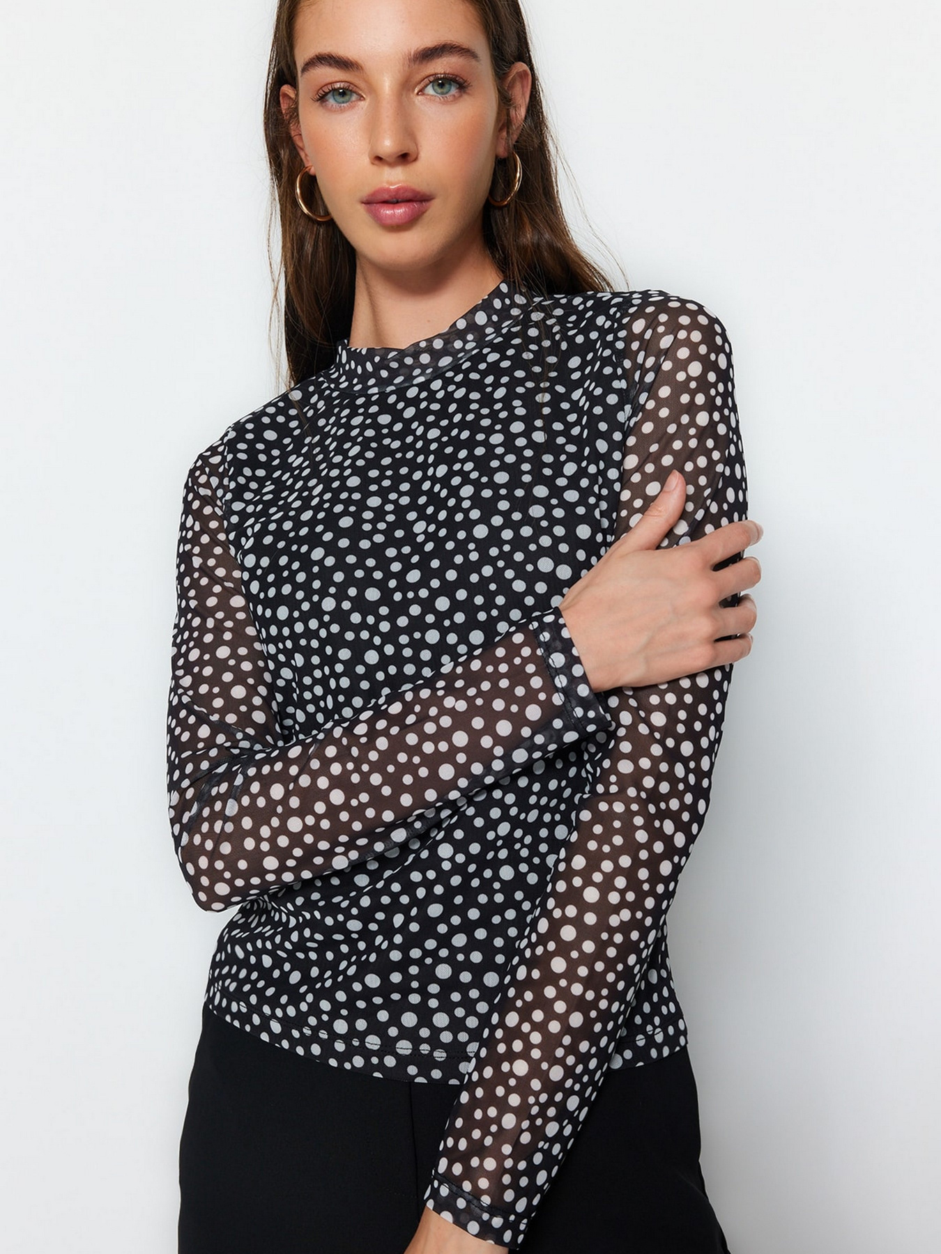 Лонгслив Trendyol модель TWOAW24BZ00138/Siyah Фото