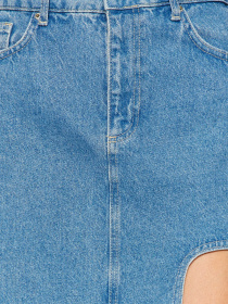 Джинсовая юбка Trendyol модель TWOAW24ET00086/Mavi Фото