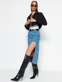 Джинсовая юбка Trendyol модель TWOAW24ET00086/Mavi Фото