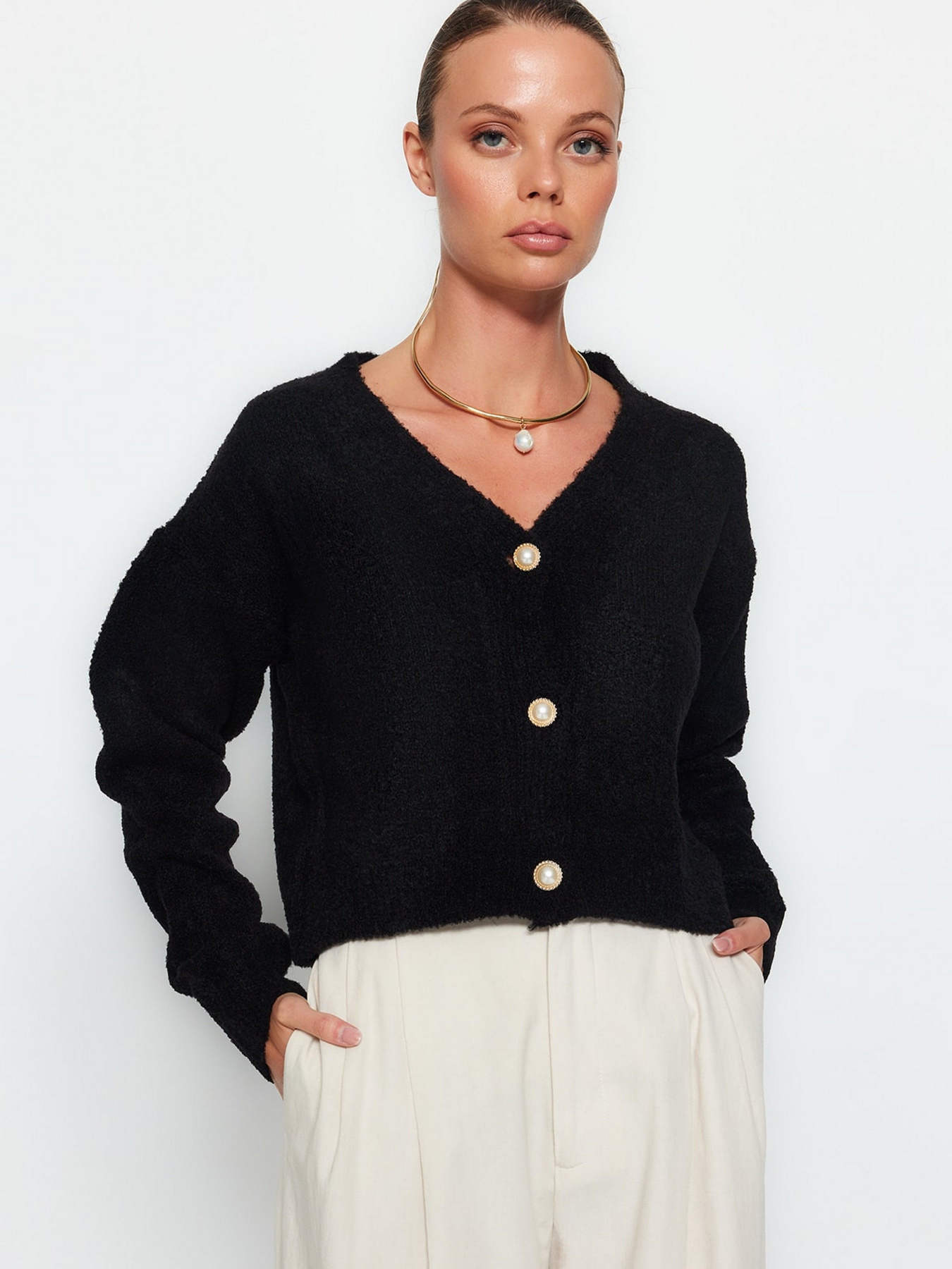 Кардиган Trendyol модель TWOAW24HI00061/Siyah Фото