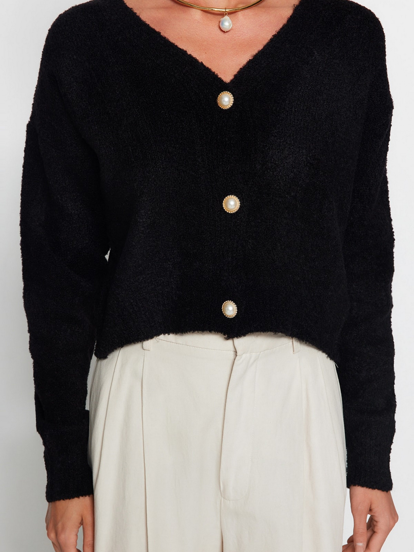 Кардиган Trendyol модель TWOAW24HI00061/Siyah Фото