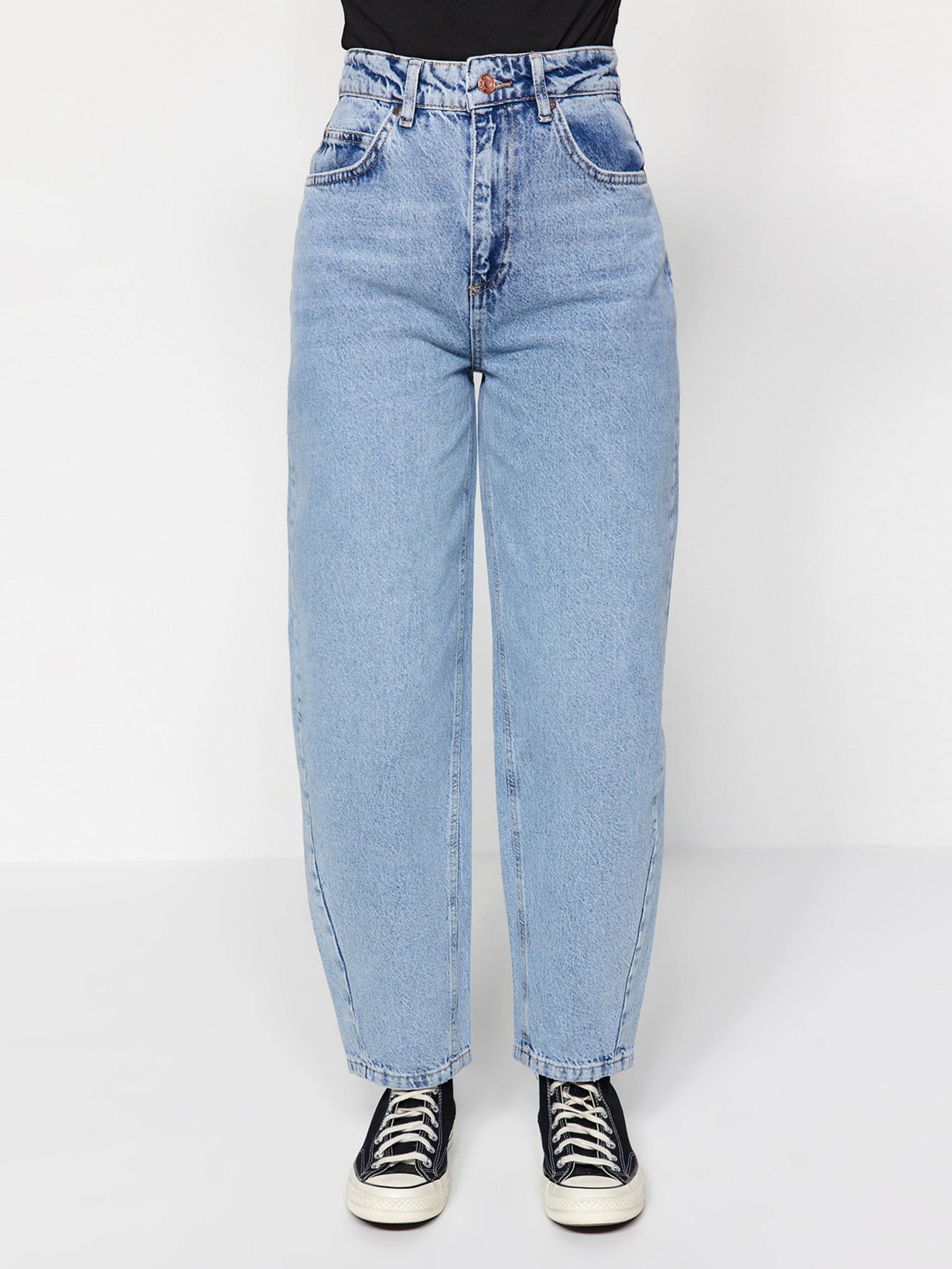 Широкі джинси Trendyol модель TWOAW24JE00055/Acık Mavi Фото