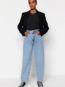 Широкі джинси Trendyol модель TWOAW24JE00055/Acık Mavi Фото