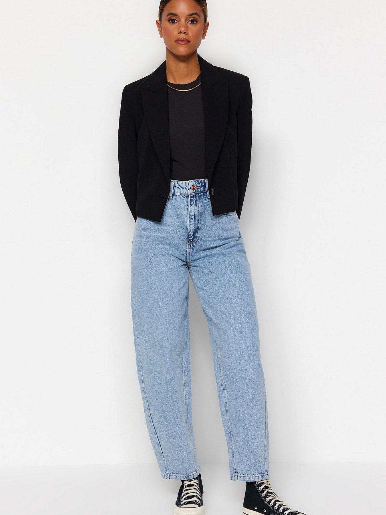 Широкі джинси Trendyol модель TWOAW24JE00055/Acık Mavi Фото