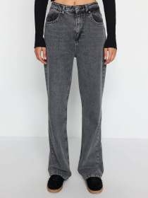 Широкі джинси Trendyol модель TWOAW24JE00073/Gri Фото