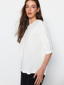 Футболка Trendyol модель TWOAW24TS00001/Ekru Фото