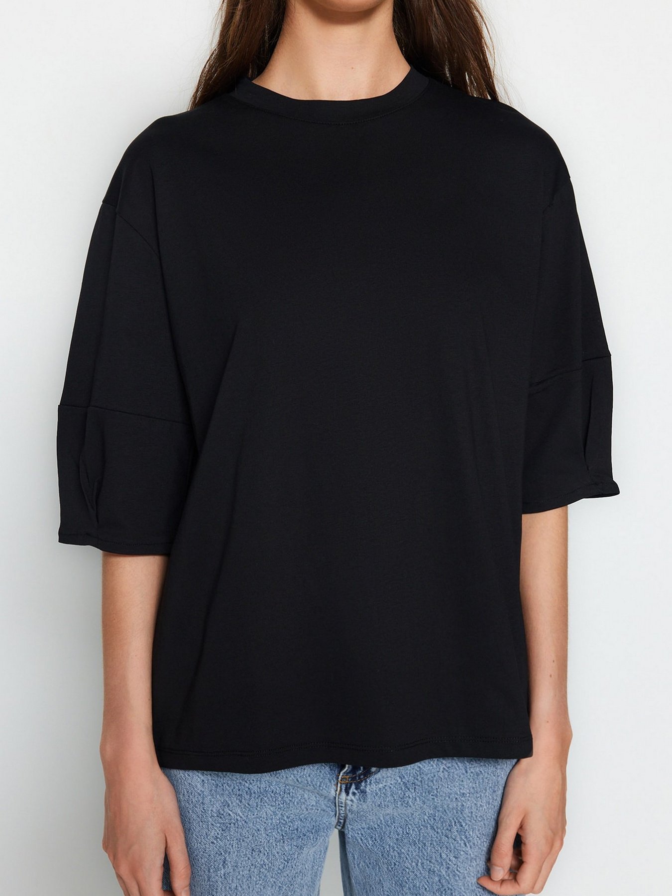 Футболка Trendyol модель TWOAW24TS00001/Siyah Фото