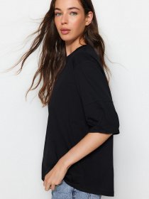 Футболка Trendyol модель TWOAW24TS00001/Siyah Фото