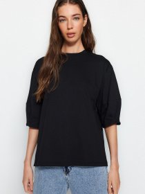 Футболка Trendyol модель TWOAW24TS00001/Siyah Фото