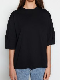Футболка Trendyol модель TWOAW24TS00001/Siyah Фото