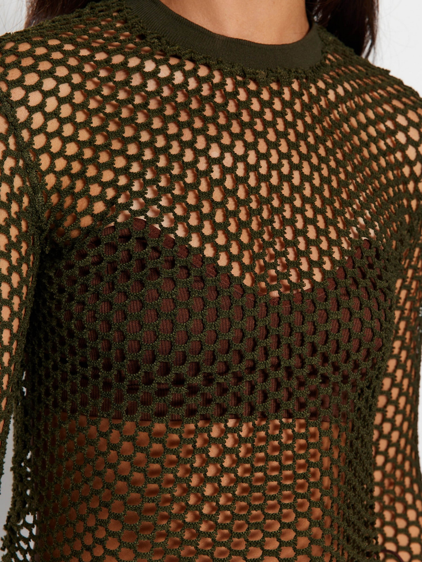 Лонгслив Trendyol модель TWOSS23BZ00941/Haki Фото