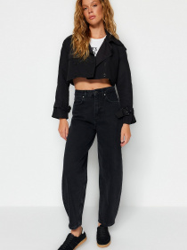 Широкі джинси Trendyol модель TWOSS23JE00295/Siyah Фото