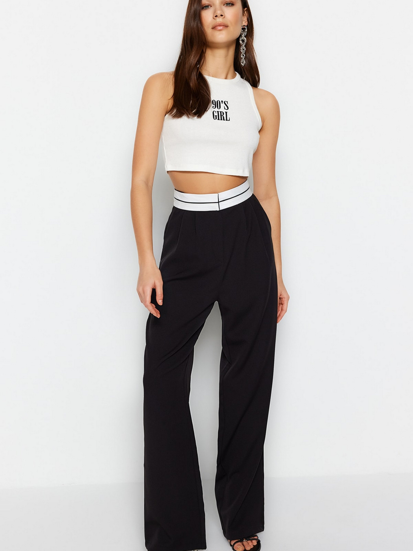 Брюки палаццо Trendyol модель TWOSS23PL00150/Siyah Фото