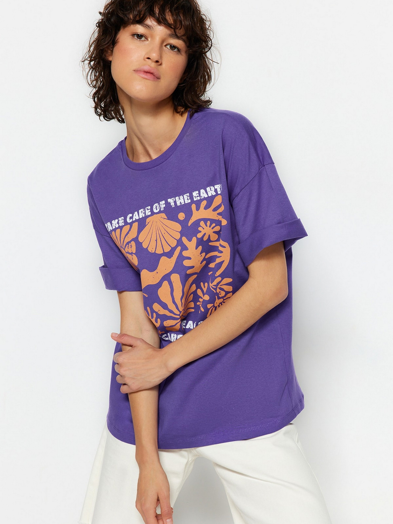 Футболка Trendyol модель TWOSS23TS00351/Mor Фото