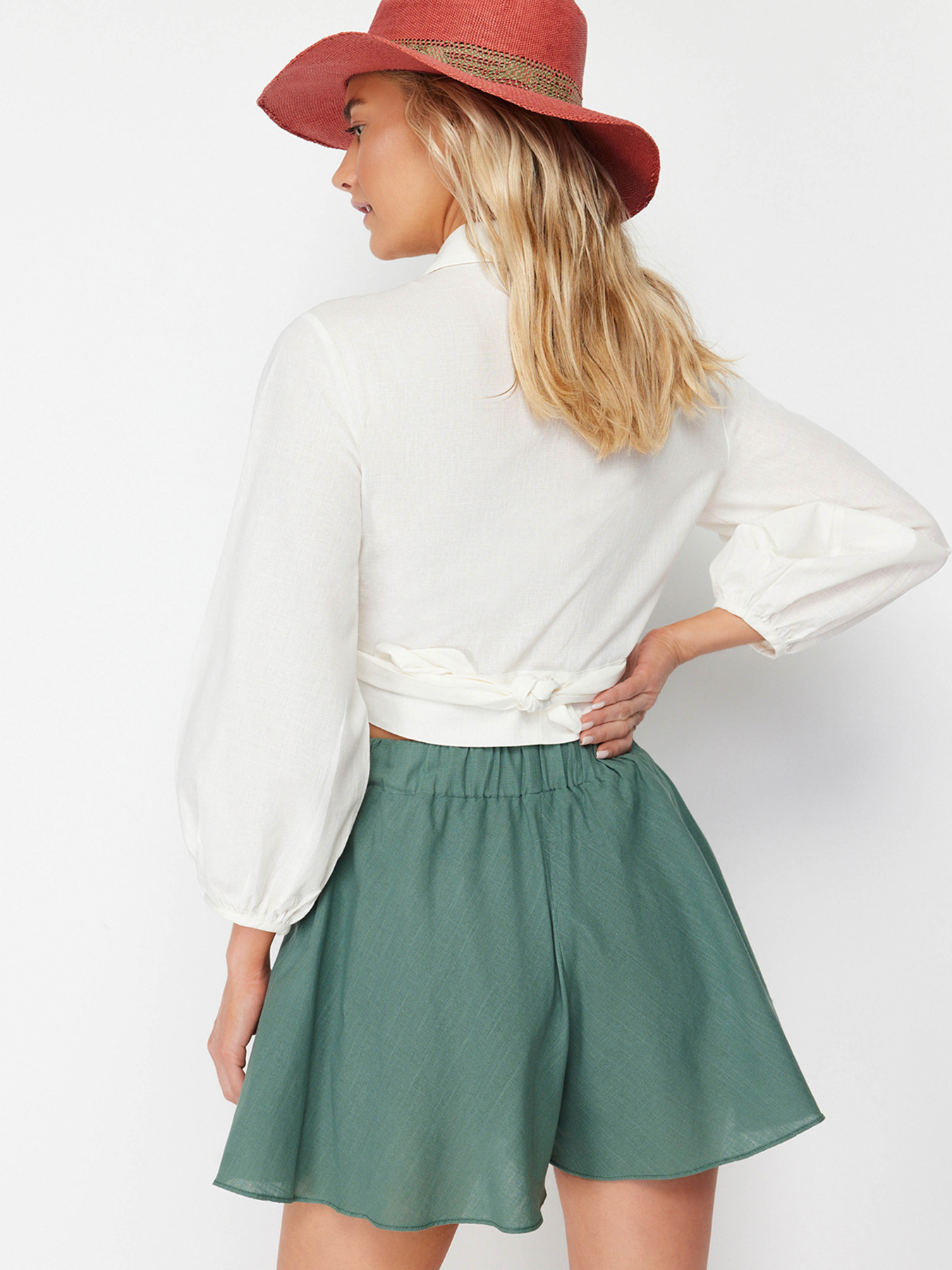 Спідниця-шорти Trendyol модель TBESS24SR00001/Haki*002 Фото