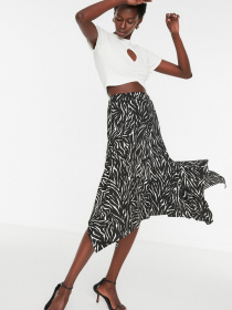 Юбка миди Trendyol модель TWOAW20ET0440/Beyaz Фото