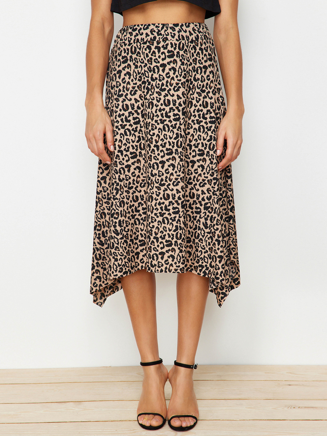 Юбка миди Trendyol модель TWOAW20ET0440/Kahverengi Фото