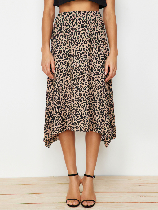 Спідниця міді Trendyol модель TWOAW20ET0440/Kahverengi Фото