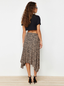 Юбка миди Trendyol модель TWOAW20ET0440/Kahverengi Фото