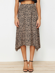 Спідниця міді Trendyol модель TWOAW20ET0440/Kahverengi Фото