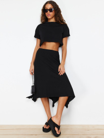 Юбка миди Trendyol модель TWOAW20ET0440/Siyah Фото