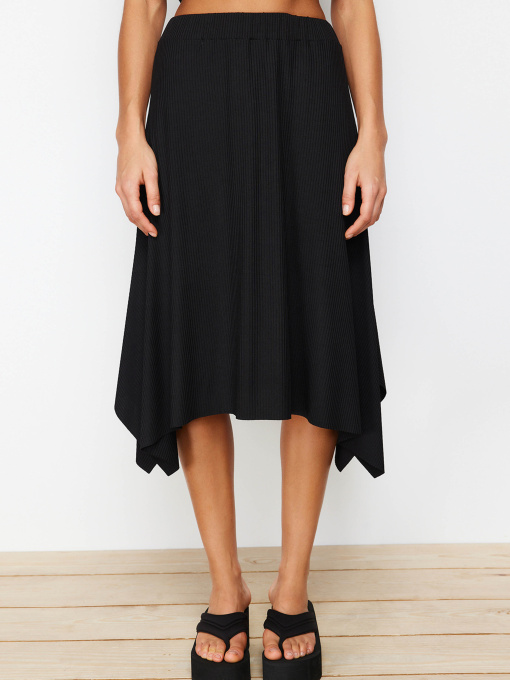 Спідниця міді Trendyol модель TWOAW20ET0440/Siyah Фото