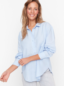 Рубашка повседневная Trendyol модель TWOAW20GO0107/Mavi Рубашка повседневная Trendyol модель TWOAW20GO0107/Mavi Фото